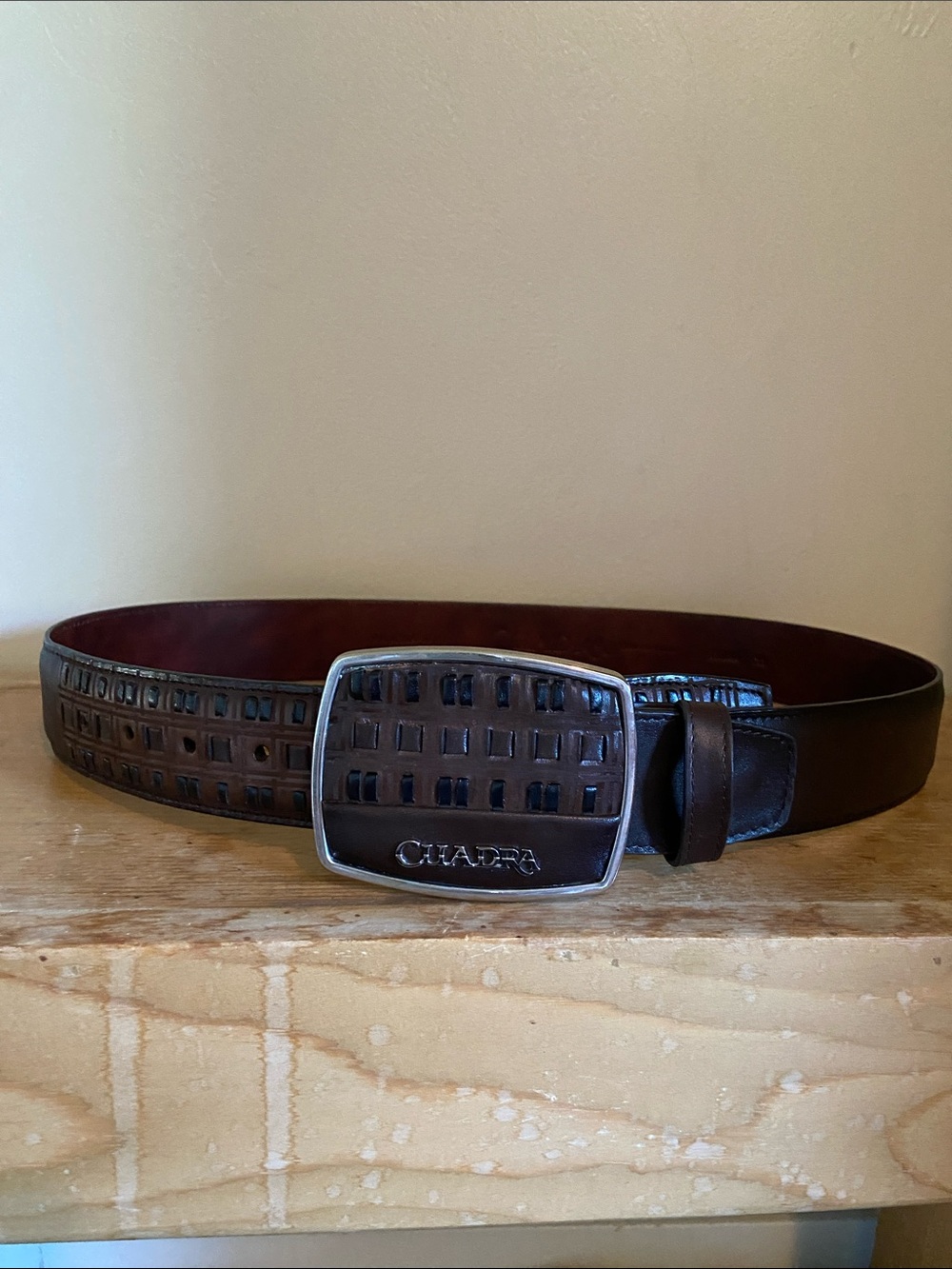 Cuadra Belt Leather Brown Buckle 110/44 XL - Picture 2 of 10